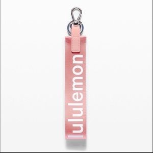 NWT Lululemon Never Lost Keychain pink and white